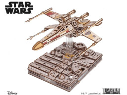Ugears 3D dřevěná mechanická skládačka Star Wars Luke Skywalker X-Wing stíhačka
